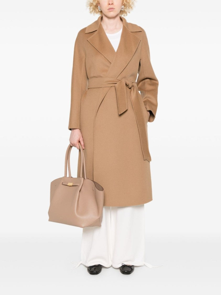 Max Mara Camel Brown Coat With Open Front