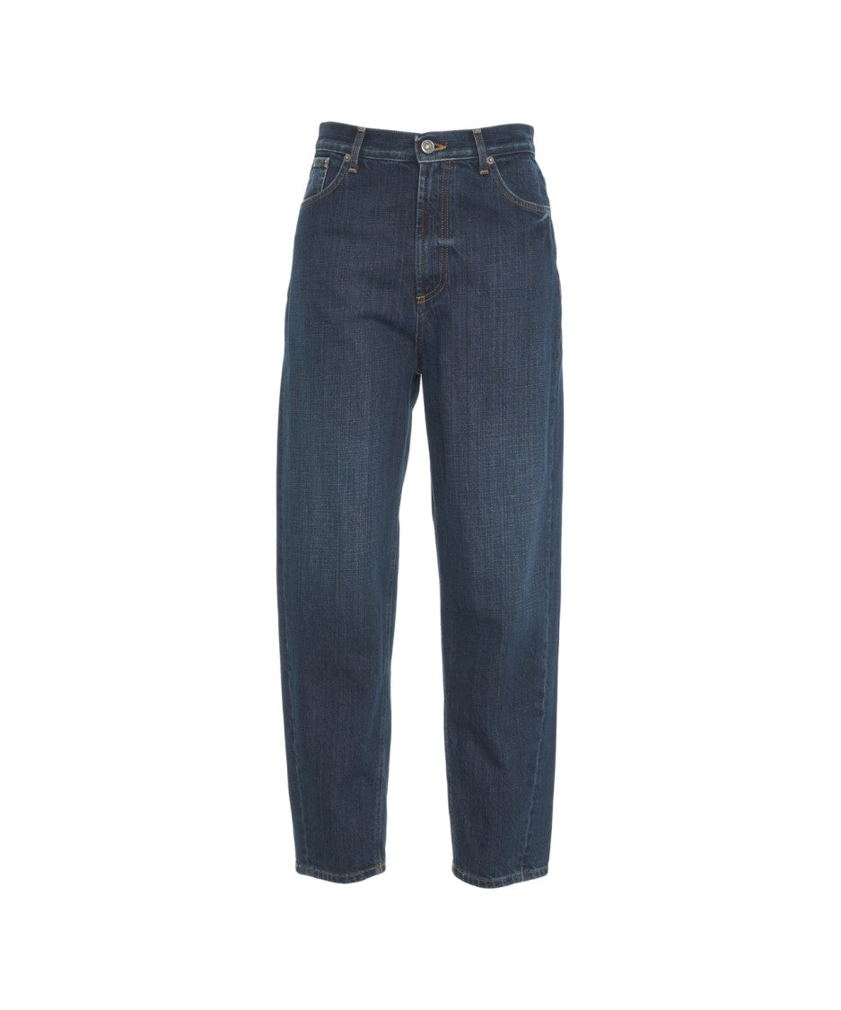 Dondup Modern Loose-Fit Balloon Jeans With High Waist Design