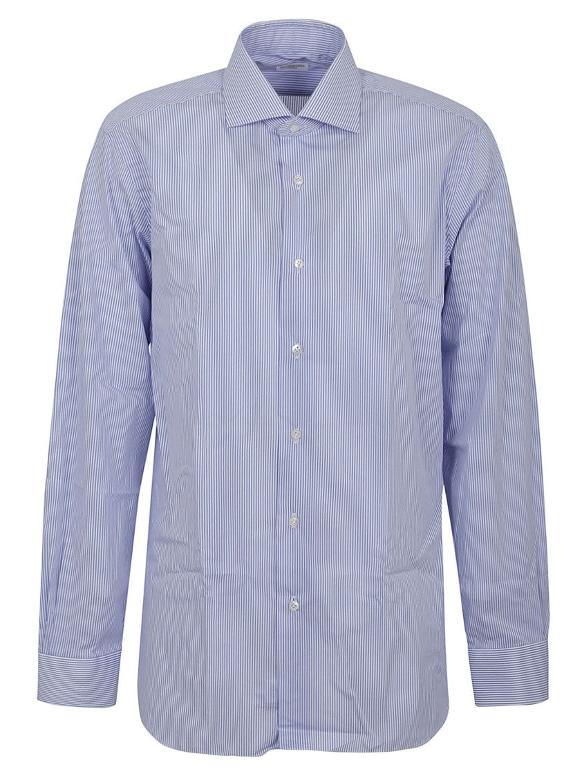 Buonamassa Cotton Striped Shirt With Classic Fit And Versatile Style