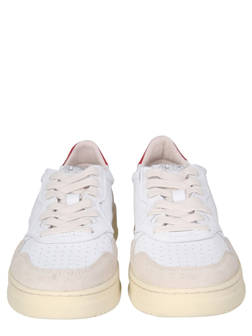 Autry Low-Top Leather Sneakers With Contrasting Heel Tab