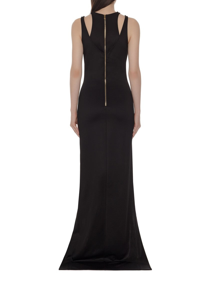 Balmain Sleeveless Layered Long Dress