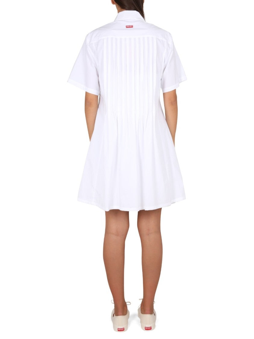 Kenzo Pleated Chemise Dress