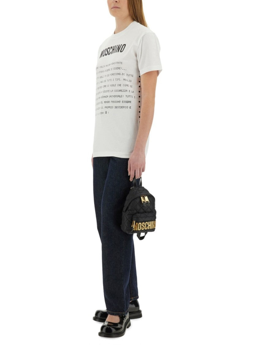 Moschino Artistic Printed T-Shirt In Soft Cotton