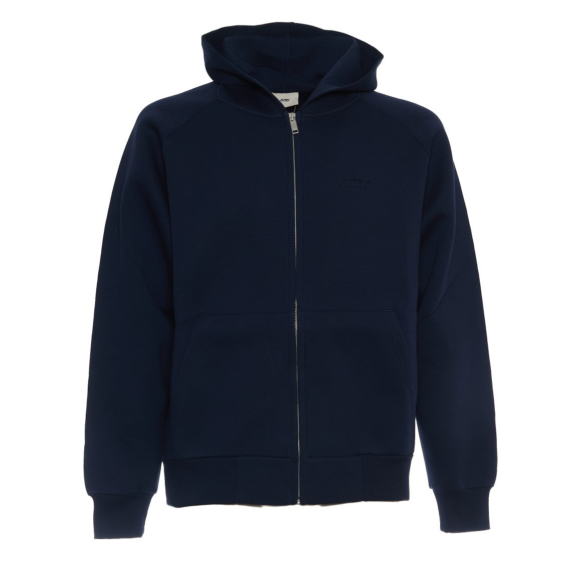 Autry Oversized Blue Neoprene Jacket With Raglan Sleeves