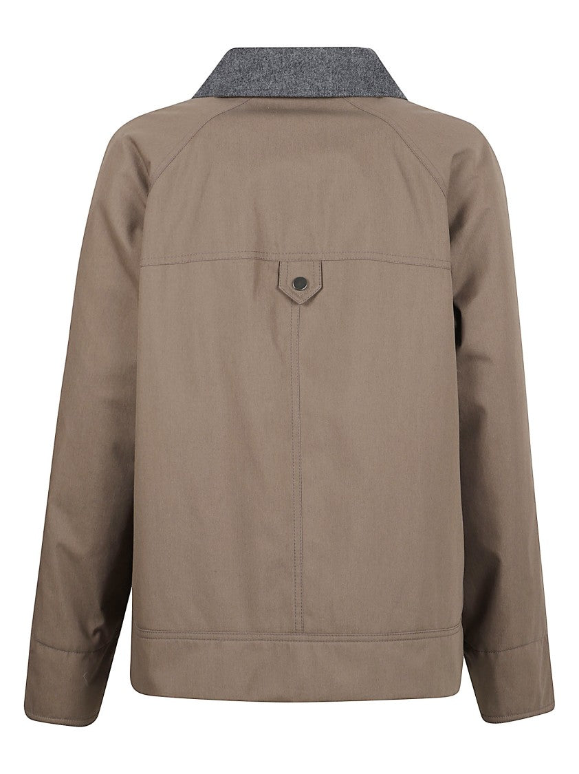 Brunello Cucinelli Boxy Short Coat With Double Zip Closure