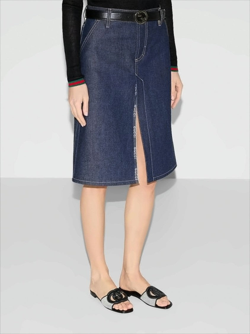 Gucci Textured Canvas Slip-On Mules