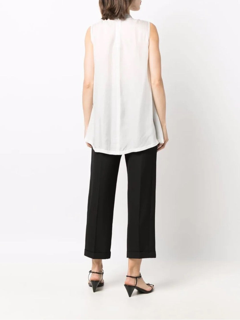 Fabiana Filippi Lightweight White Sleeveless Top