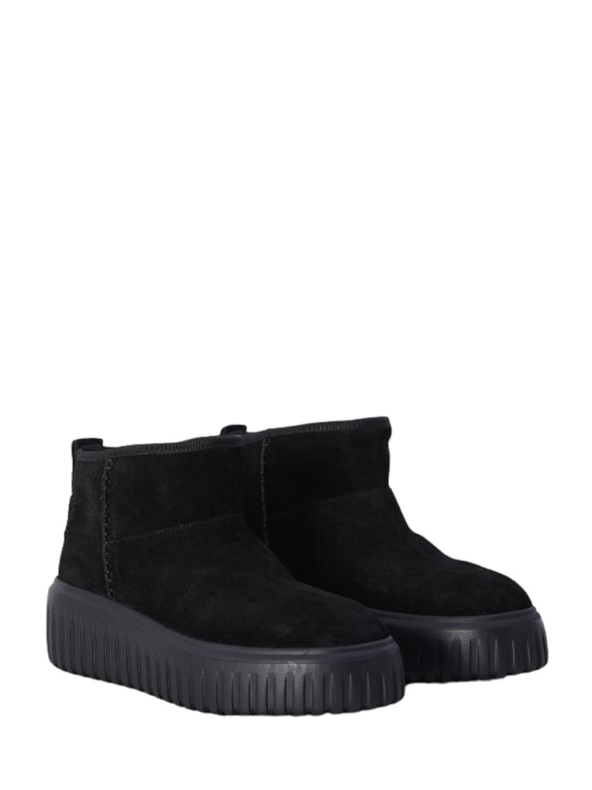 Hogan Ankle-High Minimalist Suede Shoes