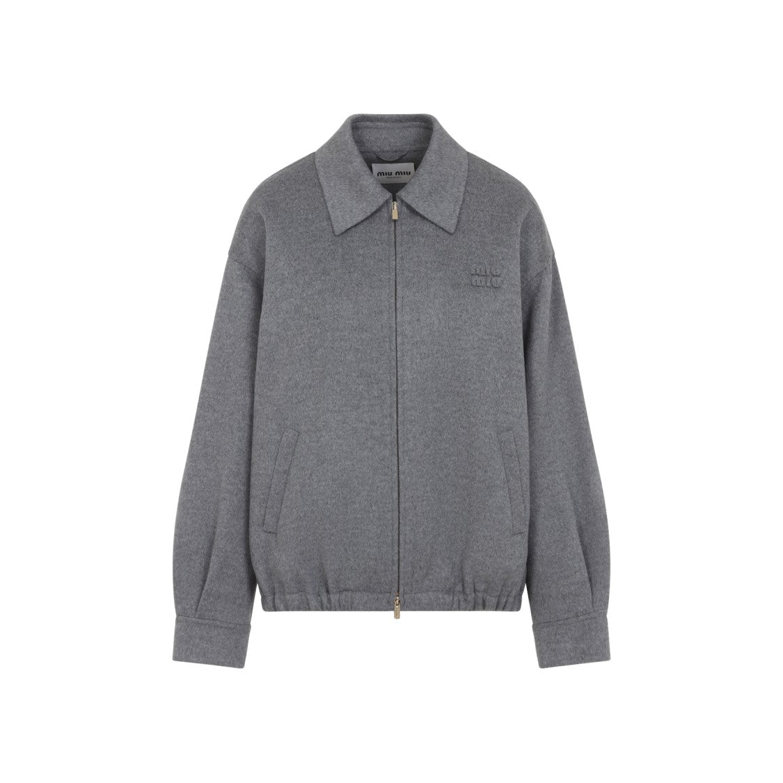 Miu Miu Cashmere Blend Jacket With Classic Collar