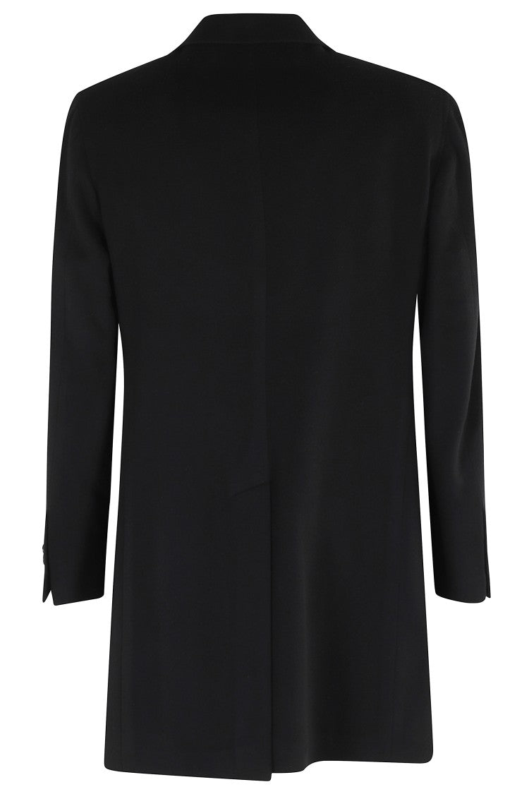 Tagliatore Single-Breasted Cut-Off Coat With Cashmere Blend