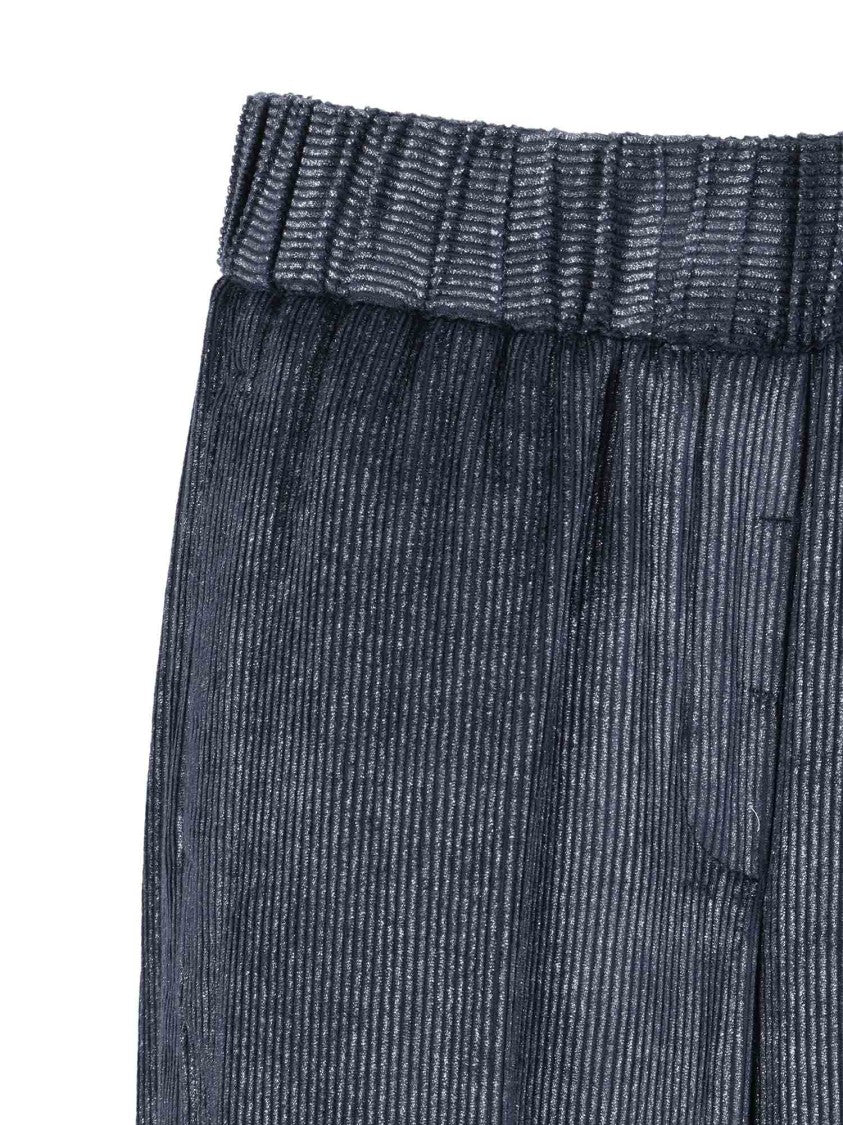 Peserico Wide-Leg Trousers With Ribbed Texture