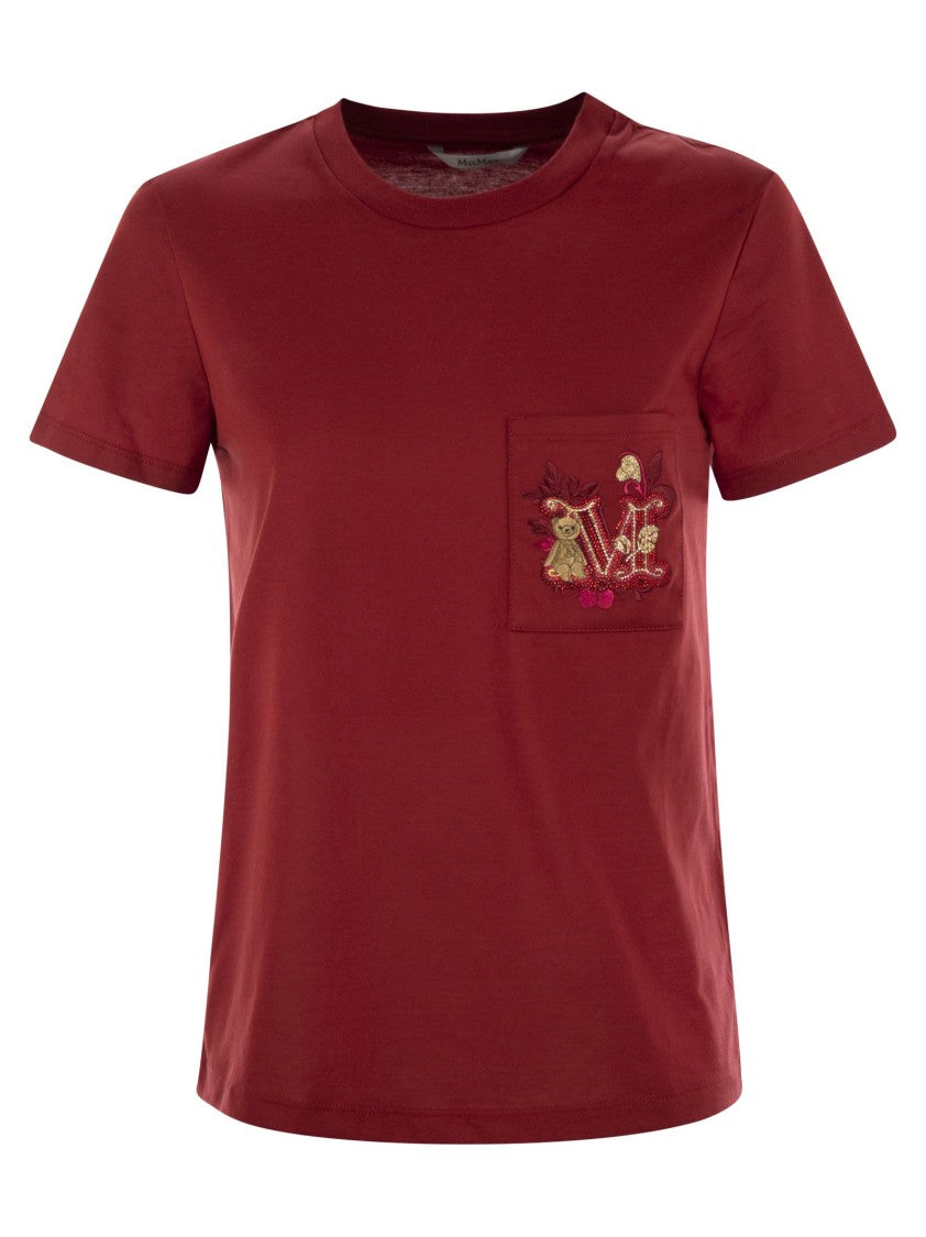 Max Mara Nunzio - Short-Sleeved T-Shirt With Pocket And Embroidery
