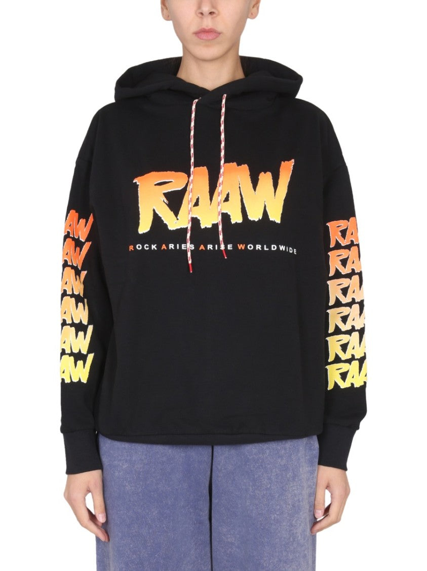 Aries Gradient Logo Print Sweatshirt