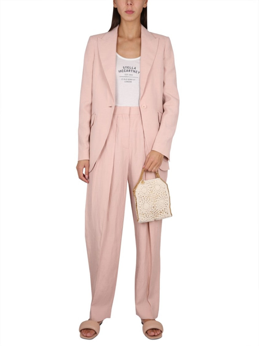 Stella Mccartney Pleated High-Waisted Soft Pants With Hook