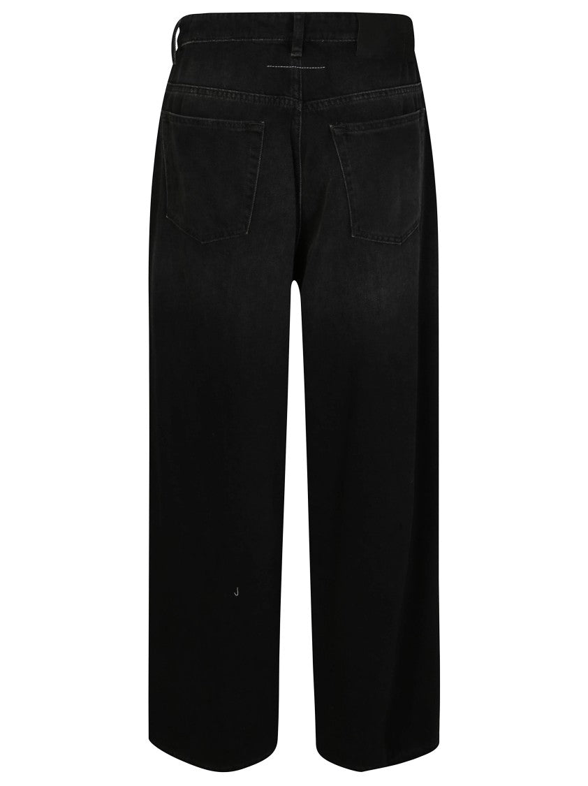 Mm6 By Maison Margiela Straight-Leg Five-Pocket Jeans With Timeless Design