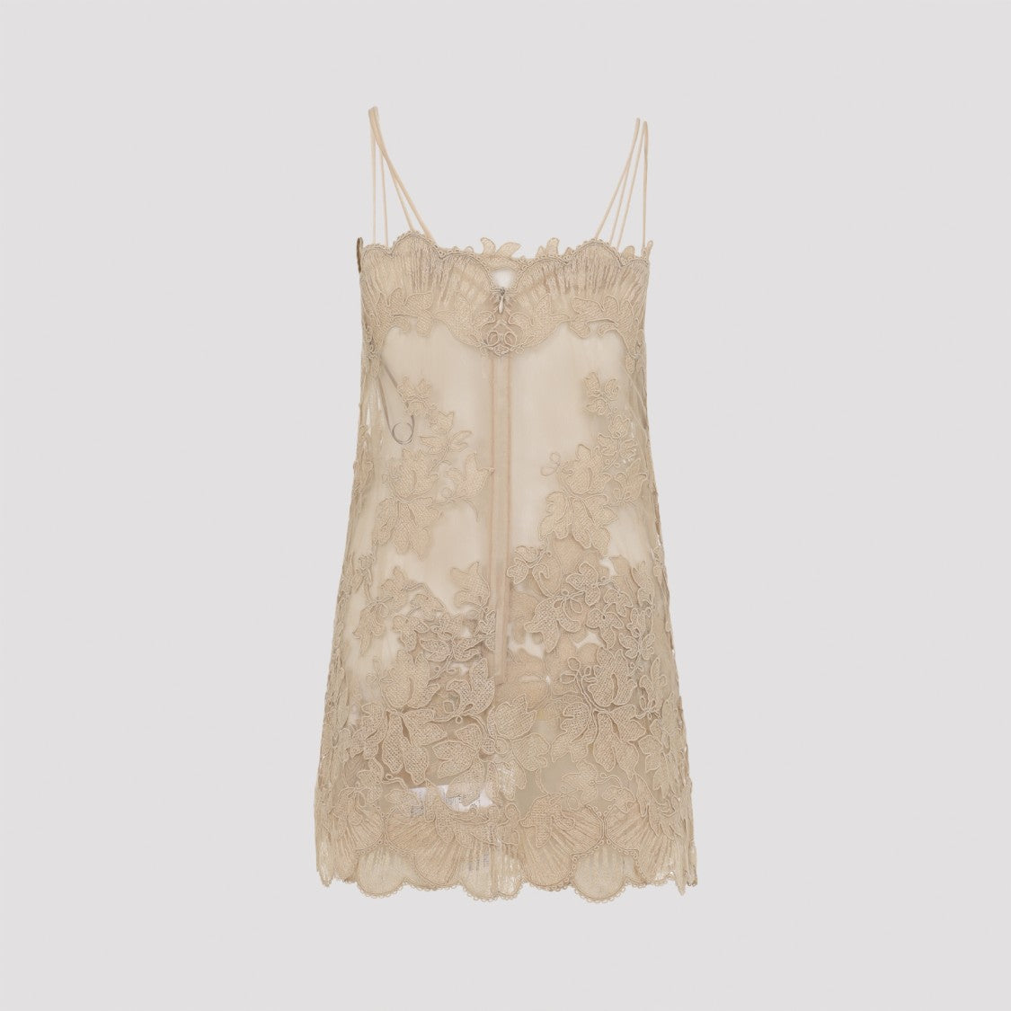 Ermanno Scervino Floral Lace Overlay Mini Dress
