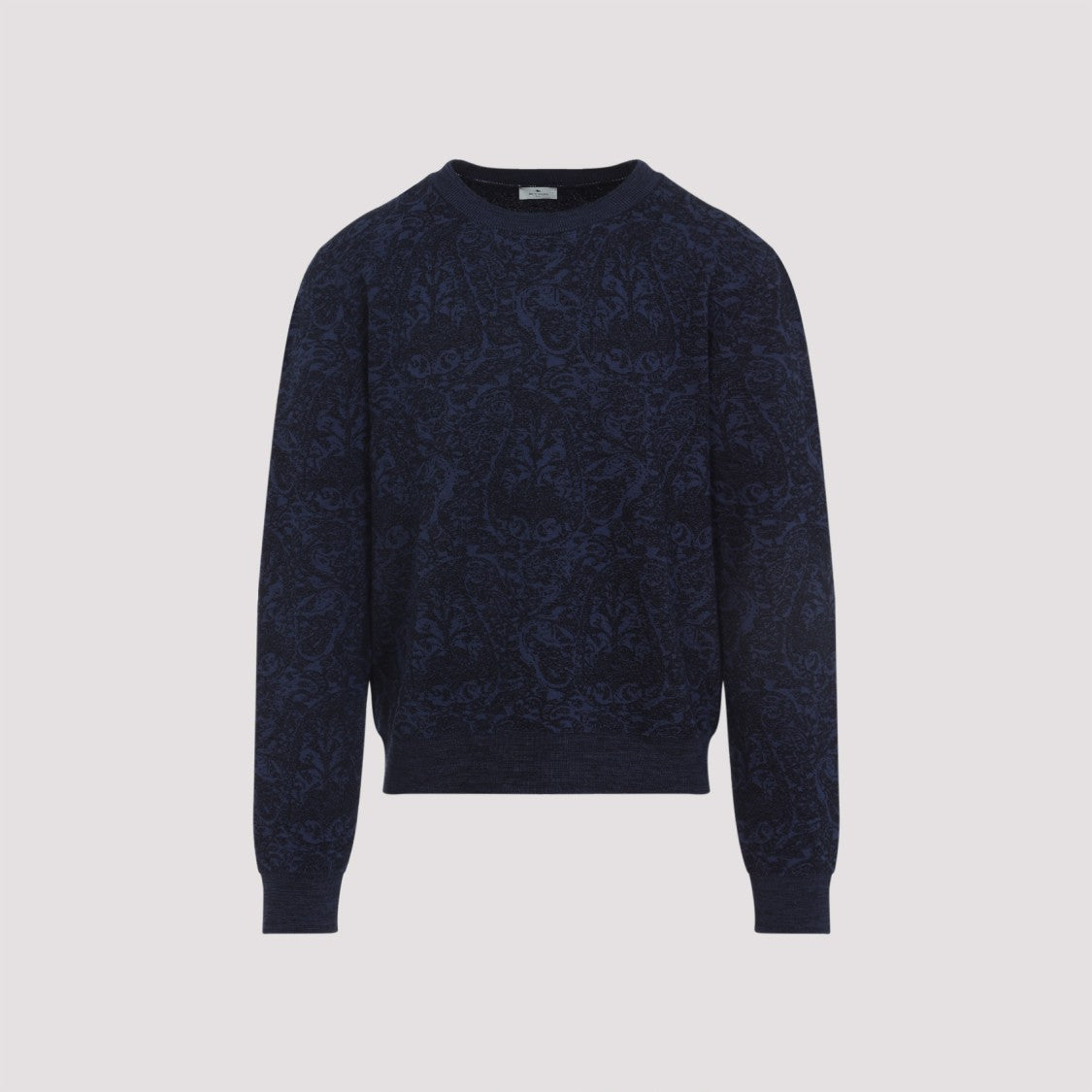 Etro Grey Cotton Crewneck Sweater