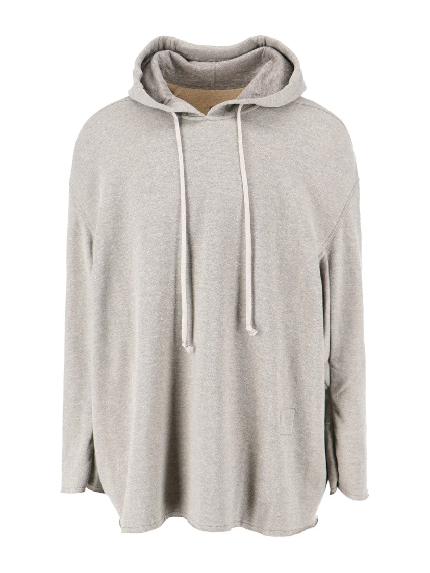 Drkshdw By Rick Owens Heather Grey Loose-Fitting Hoodie With Contrasting Interior