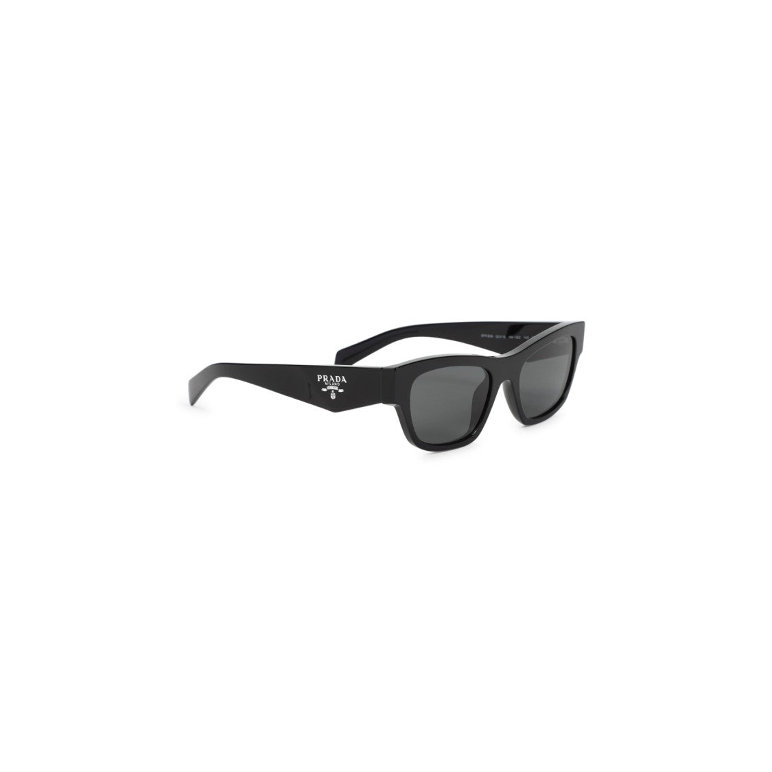 Prada Angular Black Acetate Sunglasses With Dark Lenses