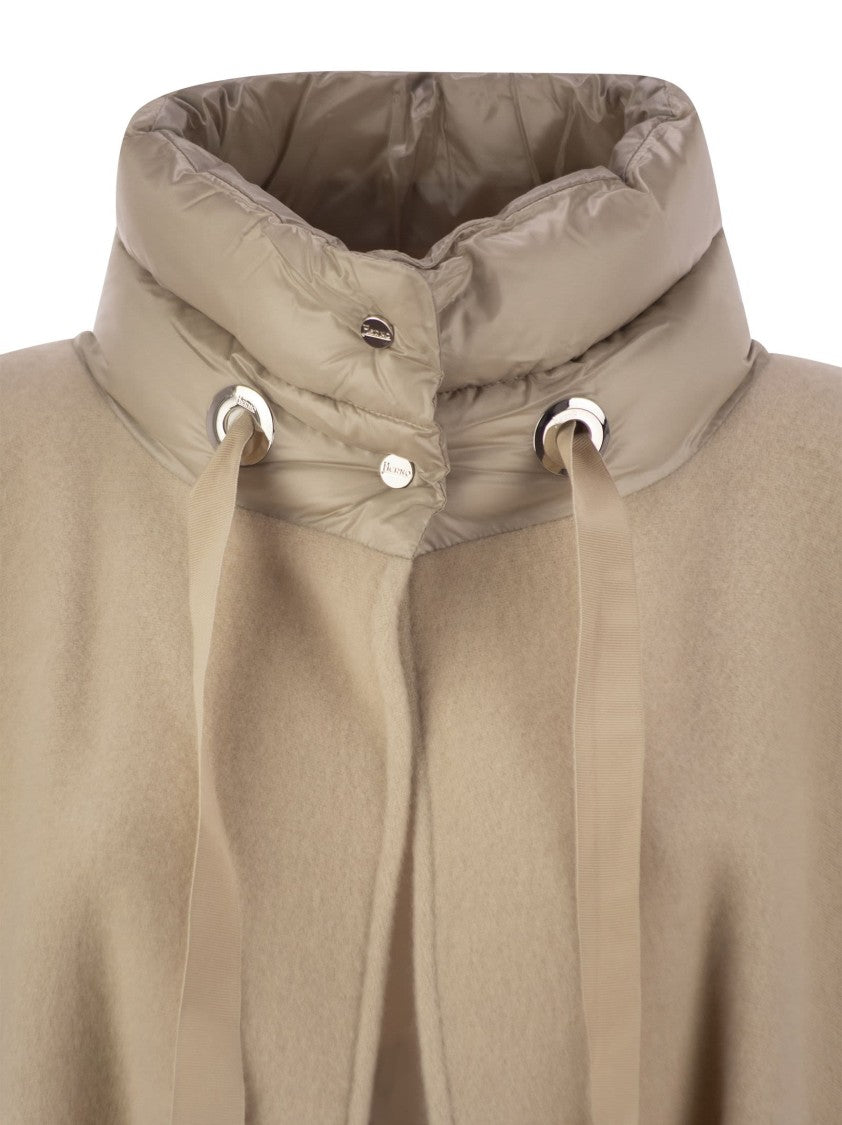 Herno Poncho Resort In Warmy E Nylon Ultralight