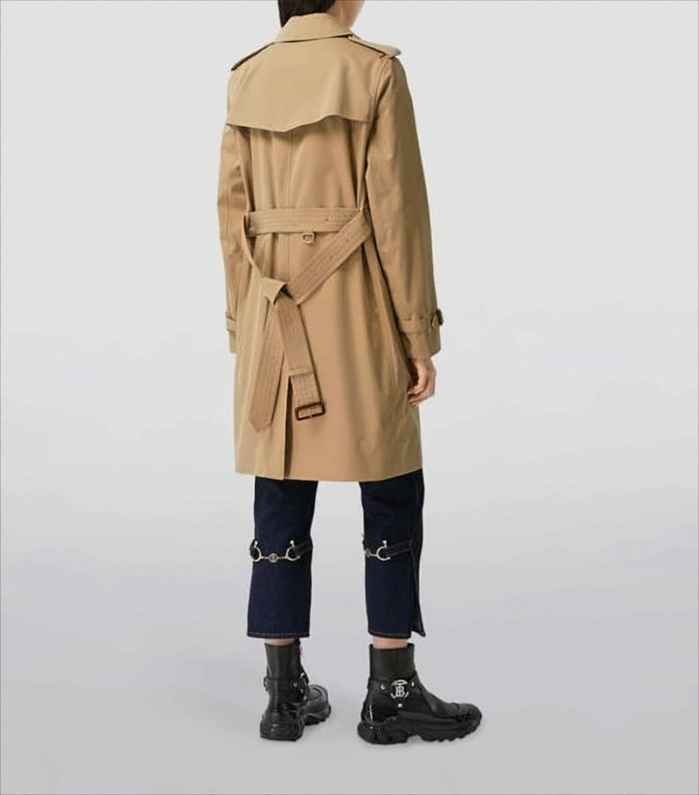 Burberry Double-Breasted Trench Coat With Distinctive Check Hood
