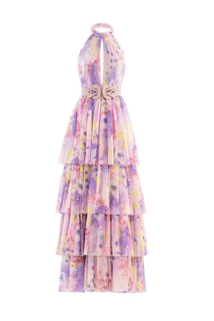 Saiid Kobeisy Floral Printed Long Dress