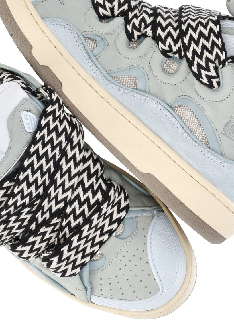 Lanvin Light Blue Leather Sneakers