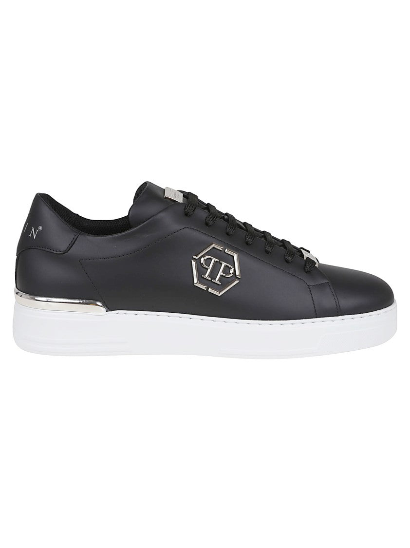 Philipp Plein Low-Top Hexagon Leather Sneakers