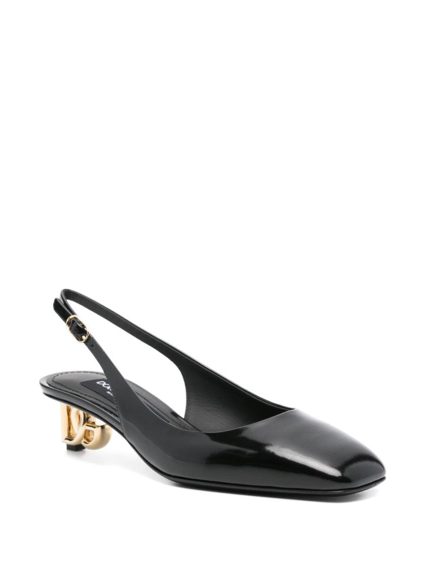 Dolce & Gabbana Pointed Toe Leather Sandals With Buckle-Fastening Ankle Strap