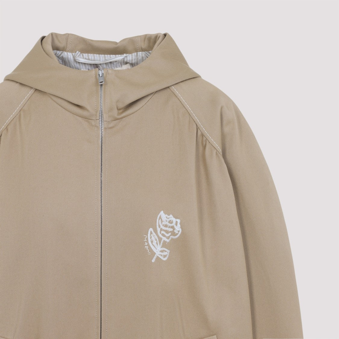 Marni Beige Cotton Bomber Jacket