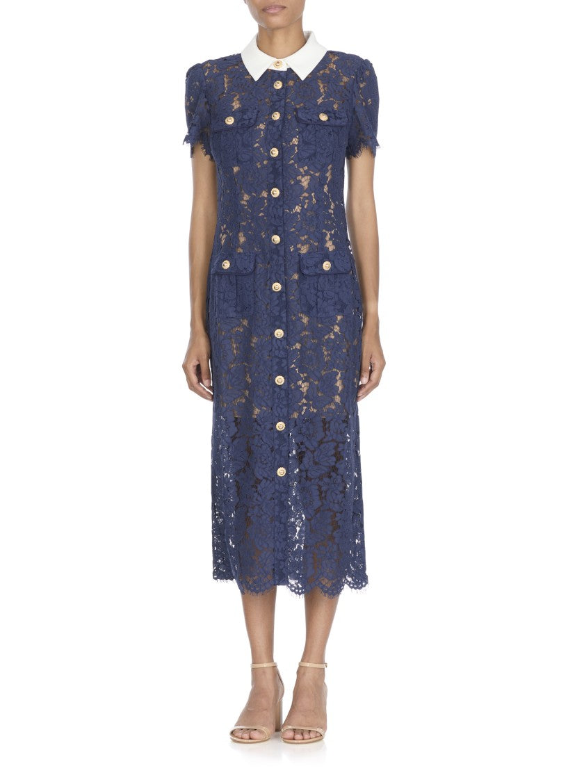 Self-Portrait Blue Lace Dress
