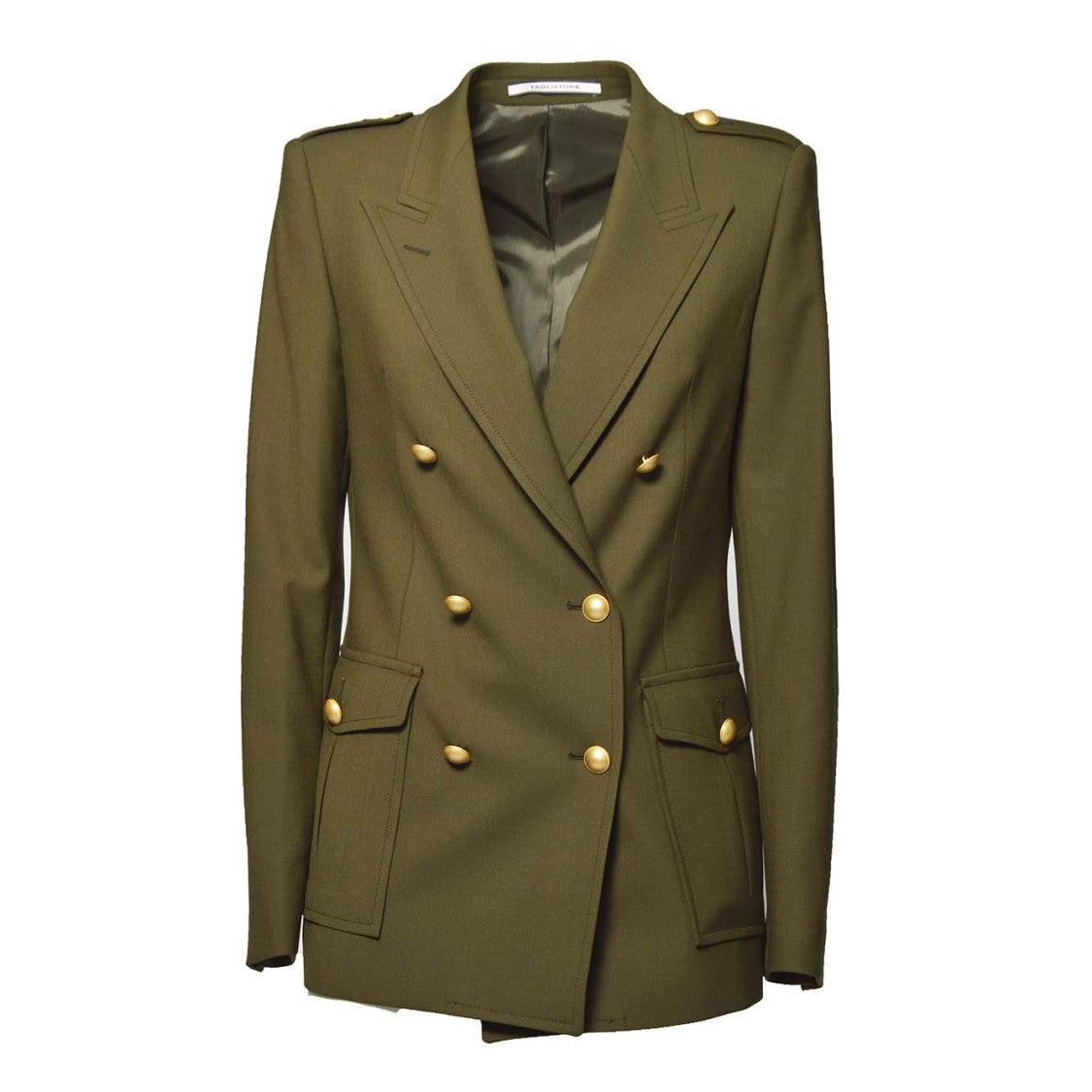 Tagliatore Heather Military Green Wool Twill Jacket