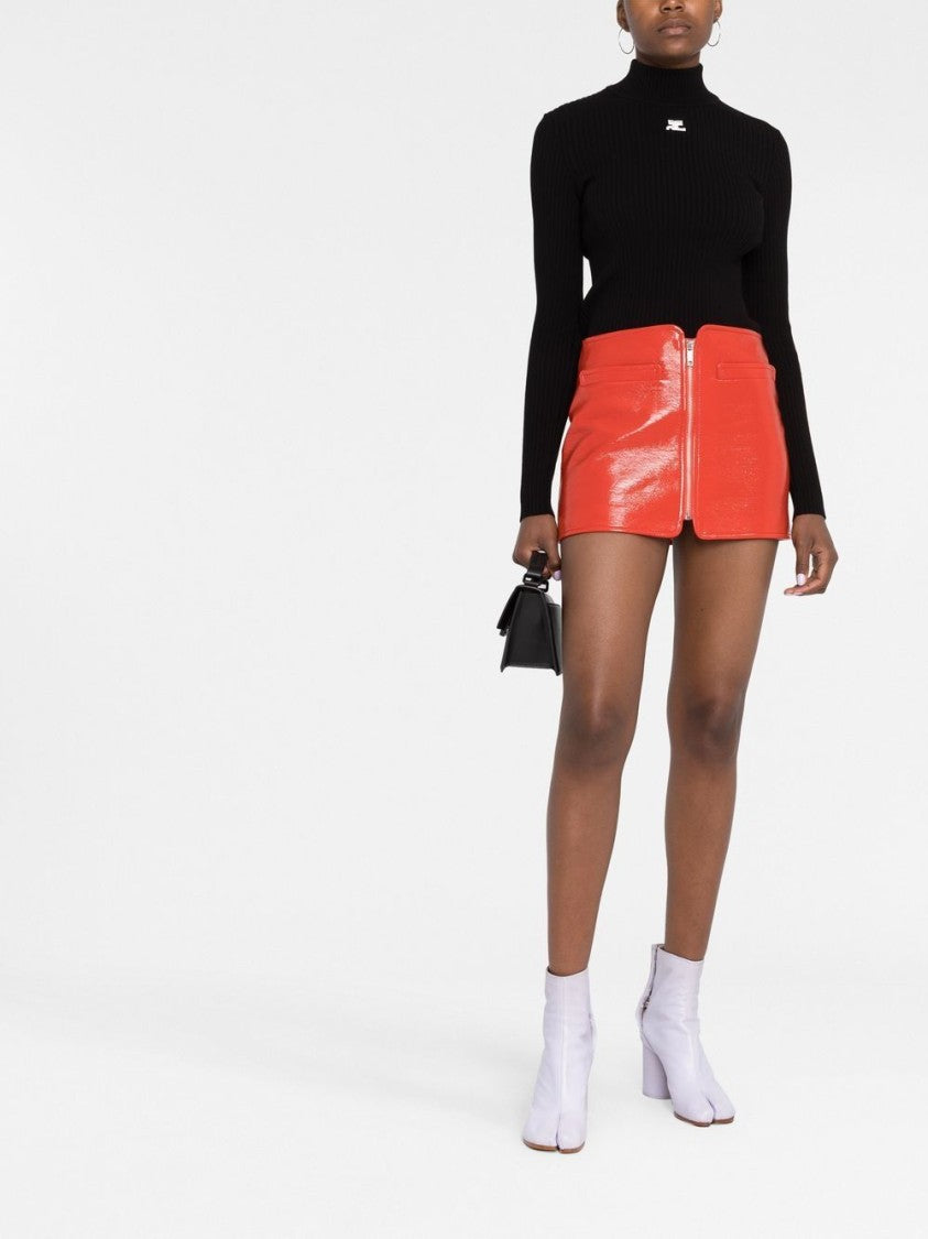 Courrèges Black Roll Neck Sweater