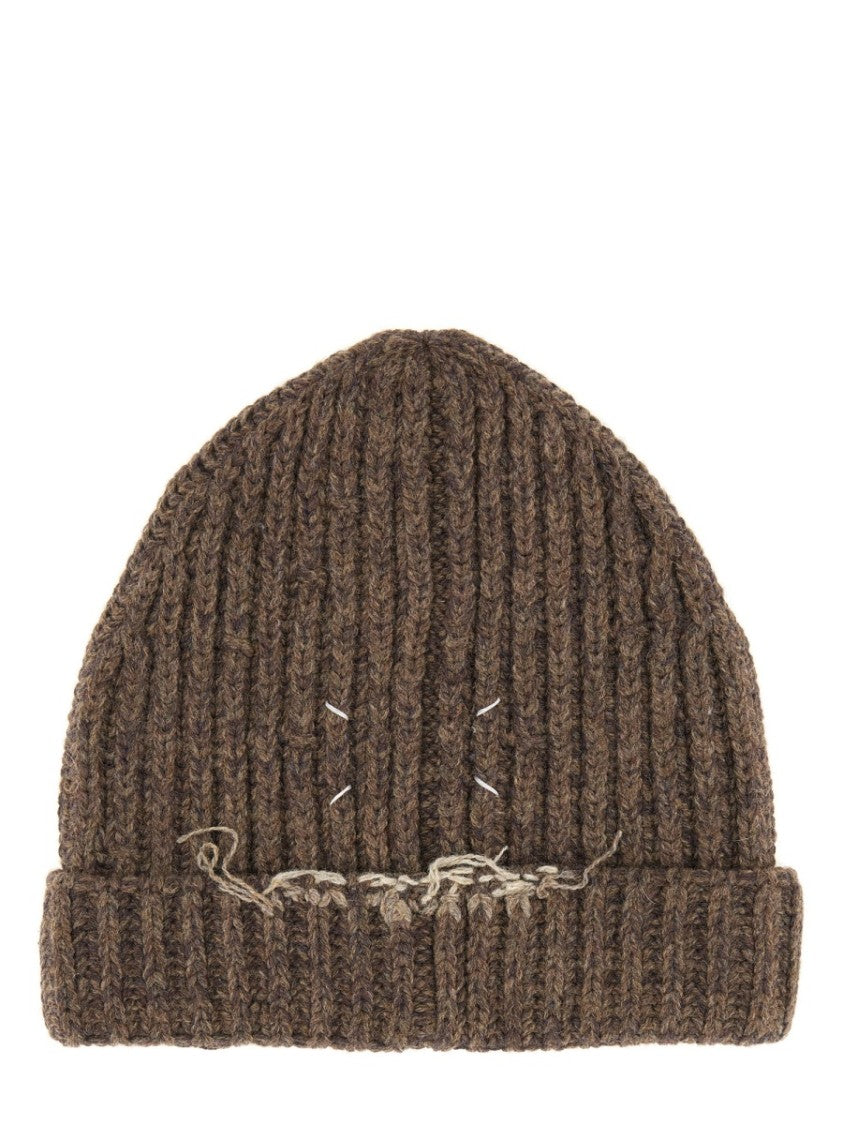 Maison Margiela Wool And Cotton Blend Beanie