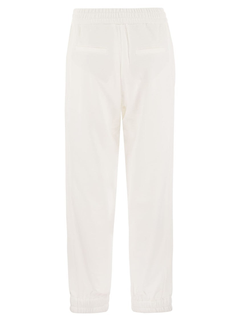 Brunello Cucinelli Track Trousers In Light Cotton Fleece