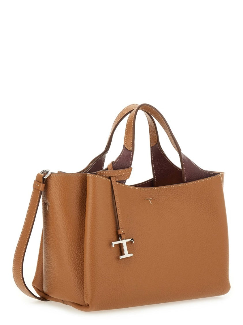 Tod's Structured Mini Handbag In Textured Calfskin
