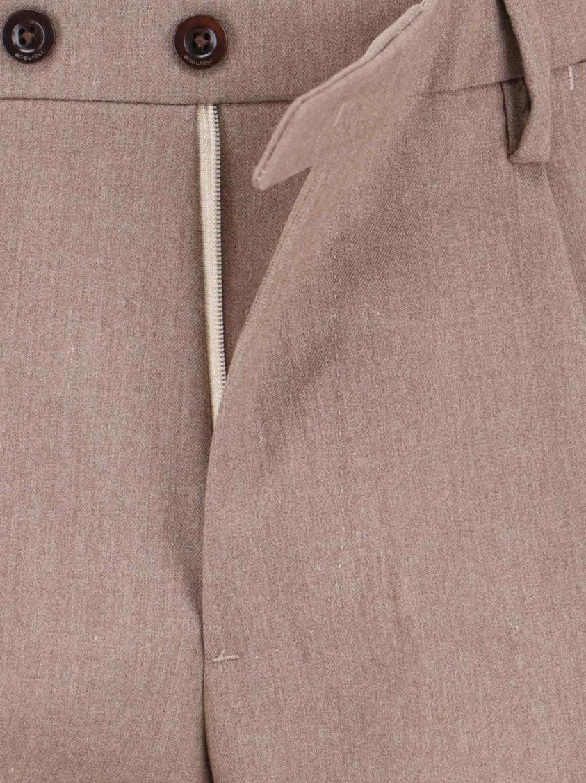 Boglioli Tailored Double-Breasted Suit With Notched Lapel And Textured Fabric