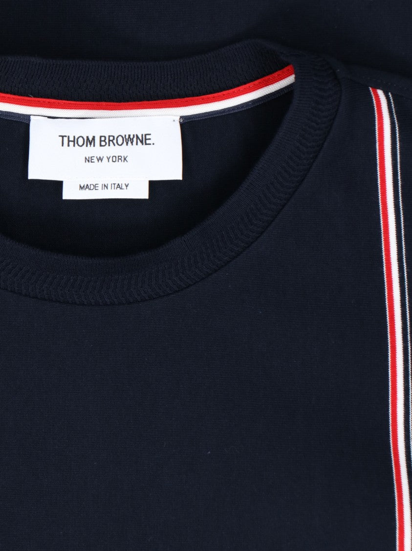 Thom Browne Tricolor Detail T-Shirt – Blue