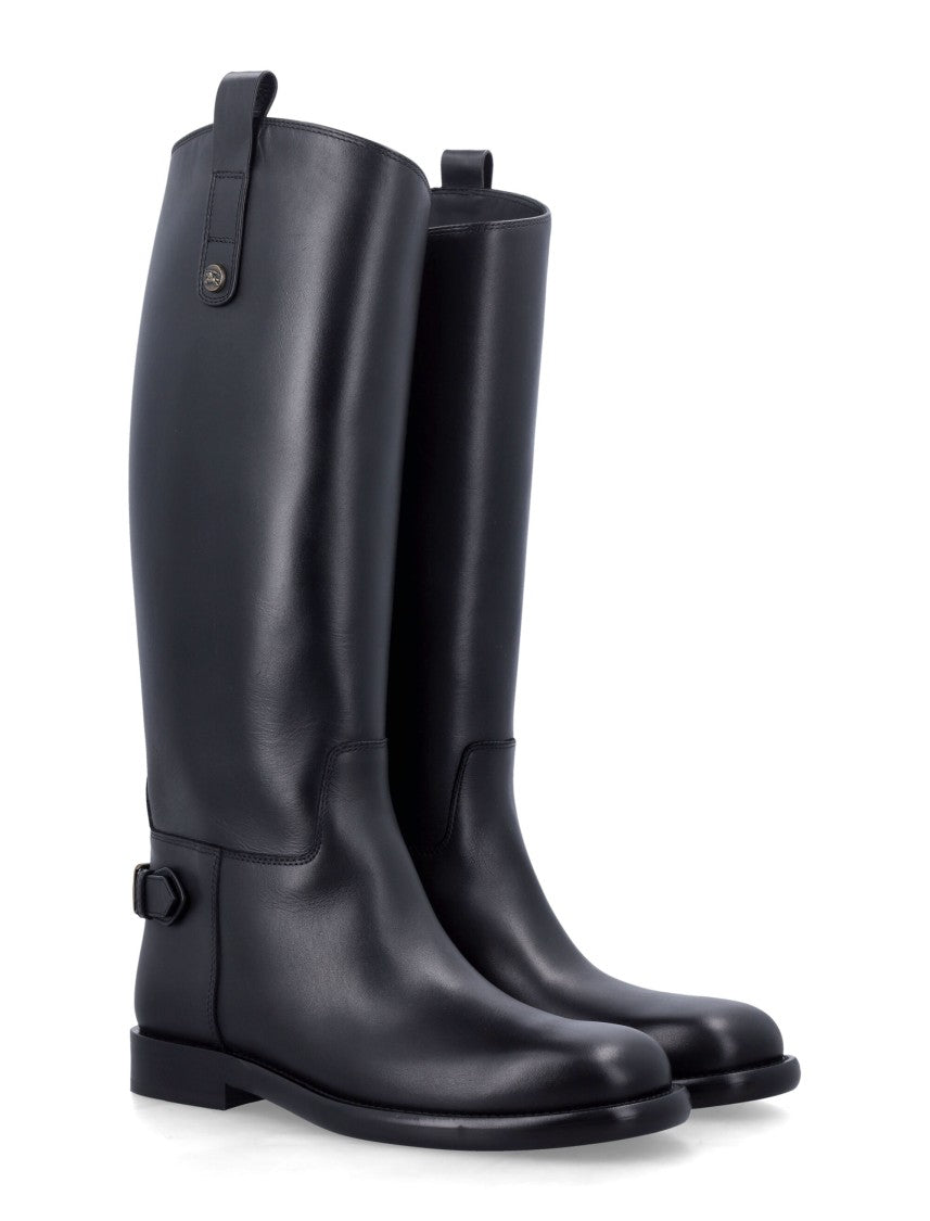 Burberry Knee-High Cavalier Boot In Smooth Calf Leather