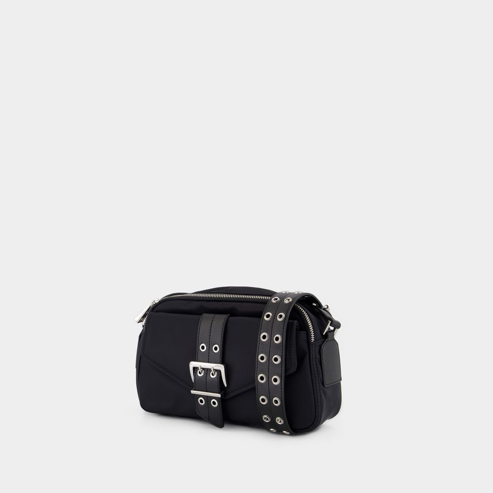 Ganni Bucky Camera Bag Crossbody - Nylon - Black