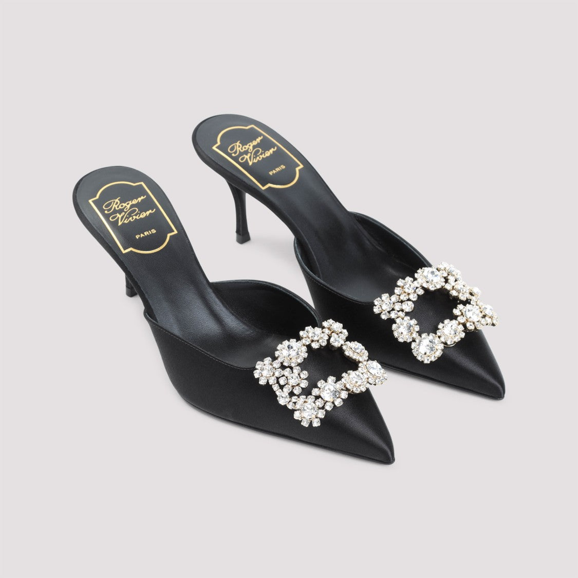 Roger Vivier Flower Strass 65 Mules