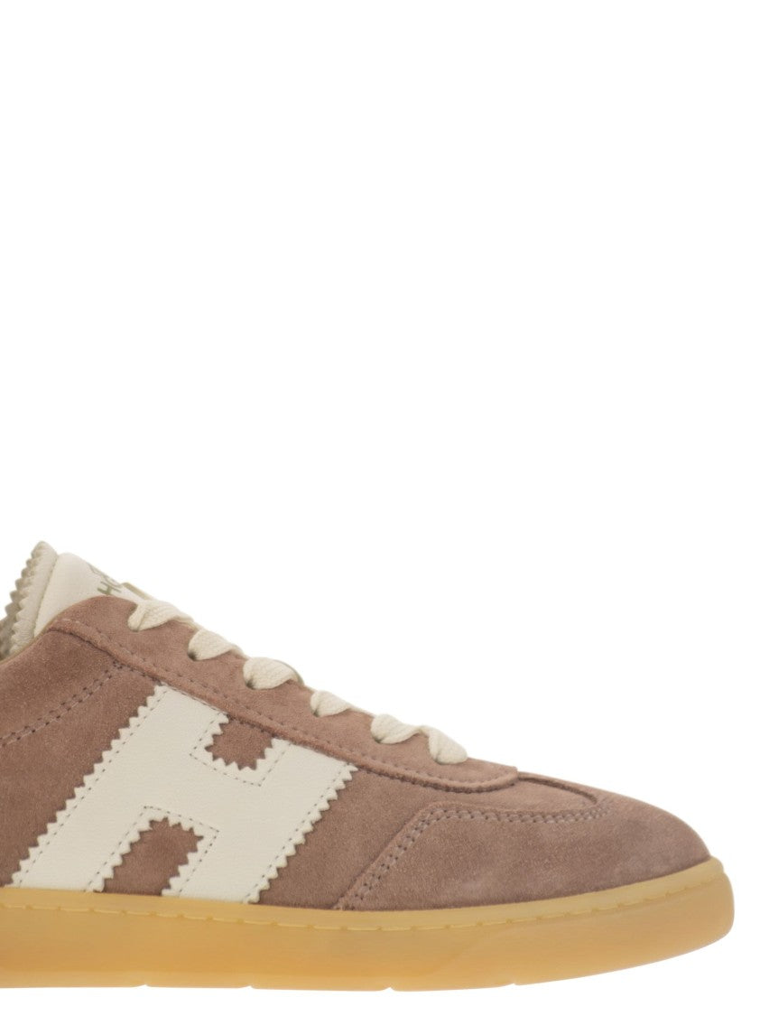Hogan Retro-Inspired Suede Sneakers With Nappa Leather Accents