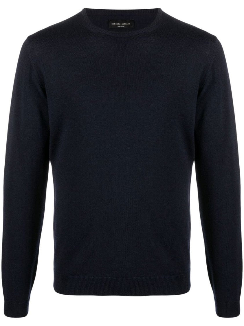 Roberto Collina Fine Knit Merino Wool Crewneck Sweater