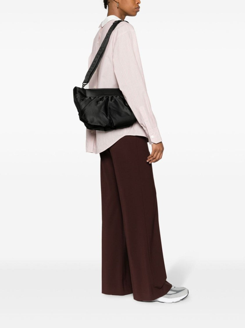 Veecollective Padded Black Clutch Bag With Adjustable Strap