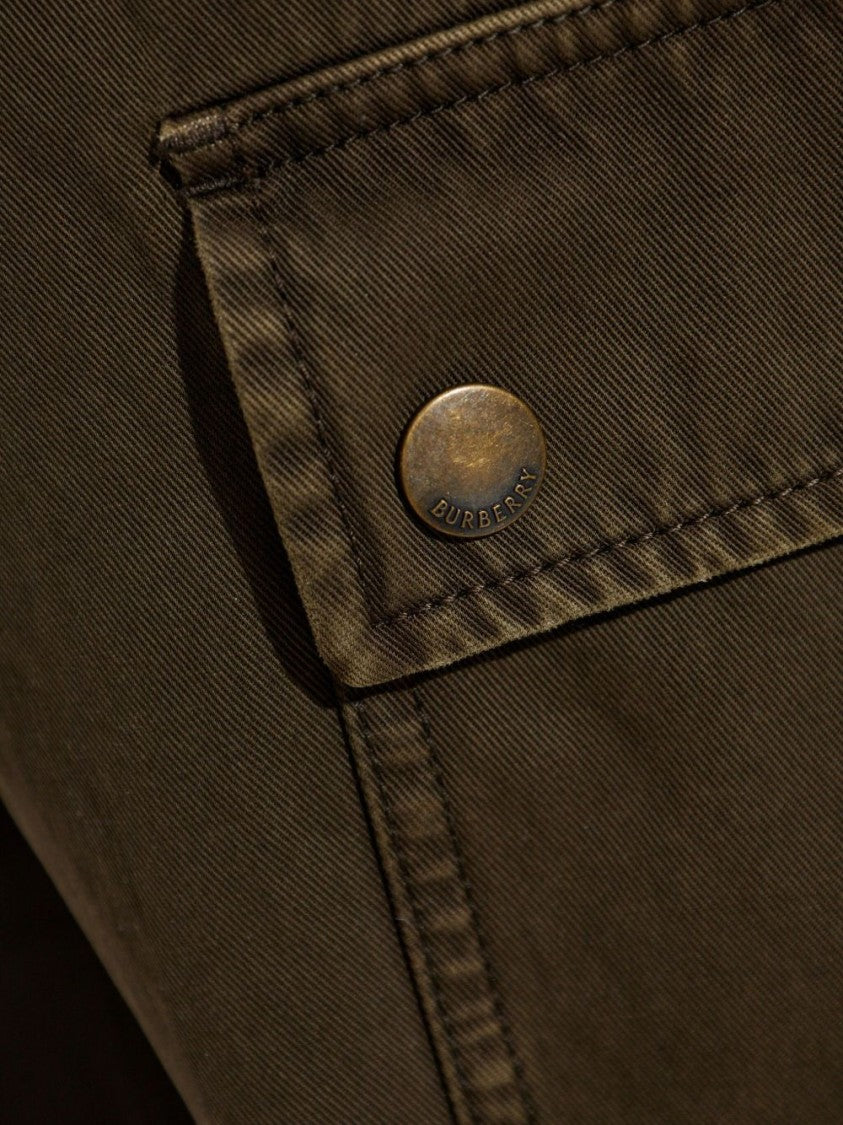 Burberry Relaxed Fit Cargo Trousers With Button Closure