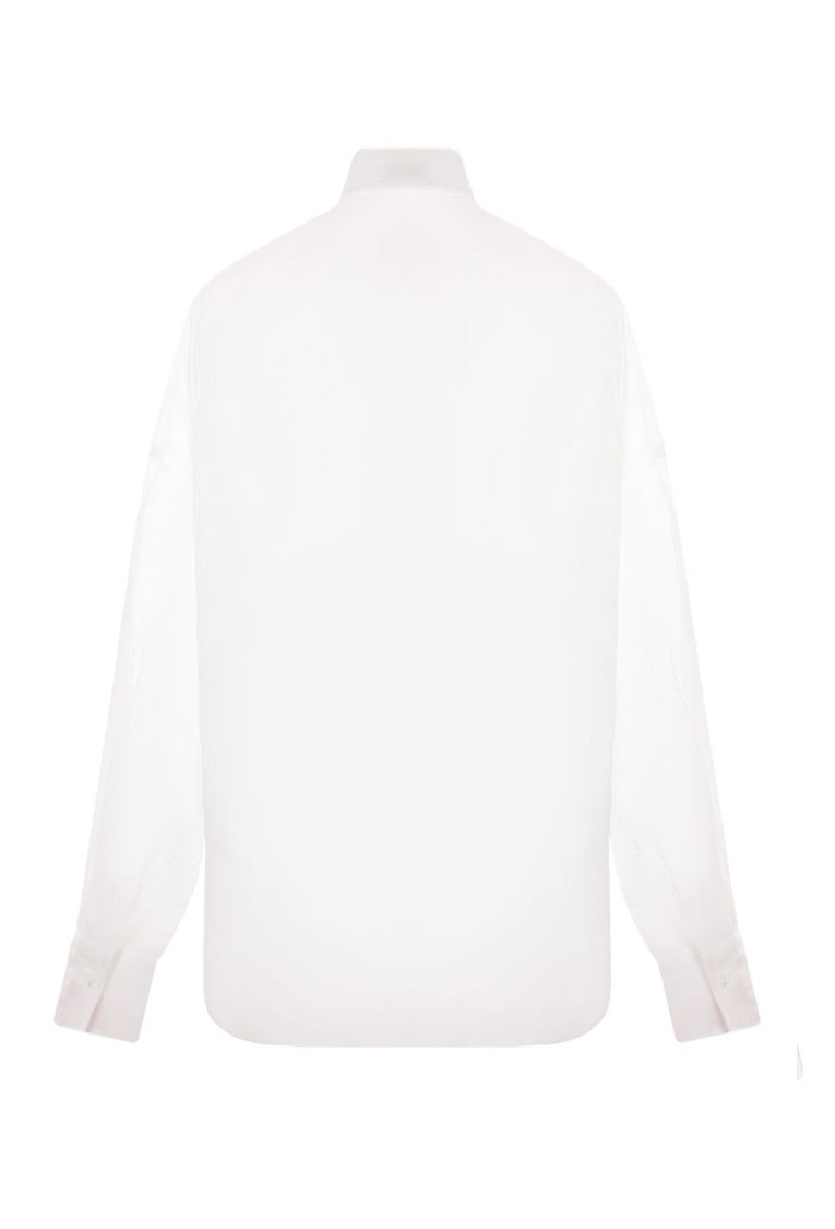 Brunello Cucinelli Long-Sleeved Relaxed Fit Shirt With Unique Placket Design