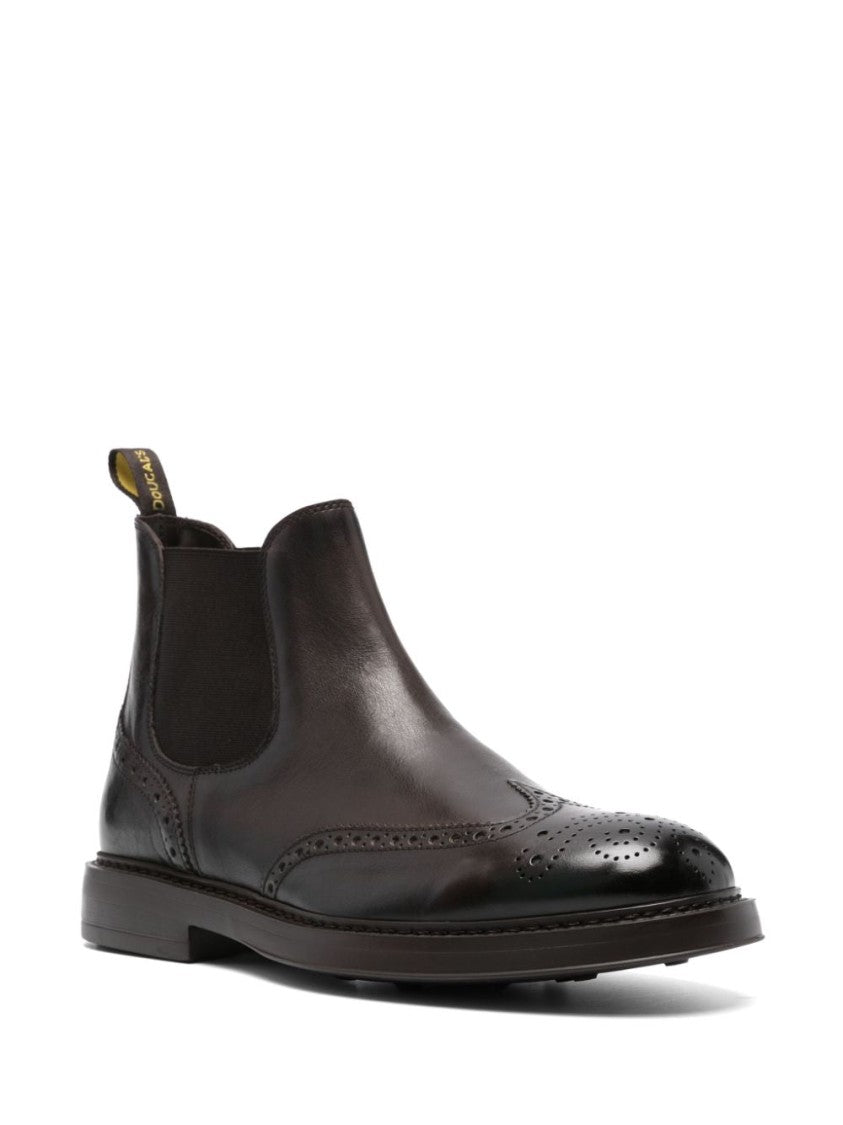 Doucal's Perforated Embellished Boots