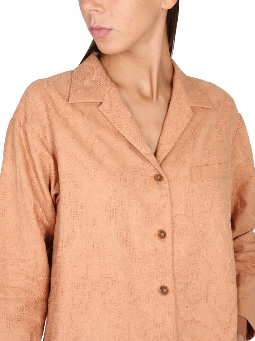 Alysi Ajoure' Jacket With Notched Lapels And Button Closure