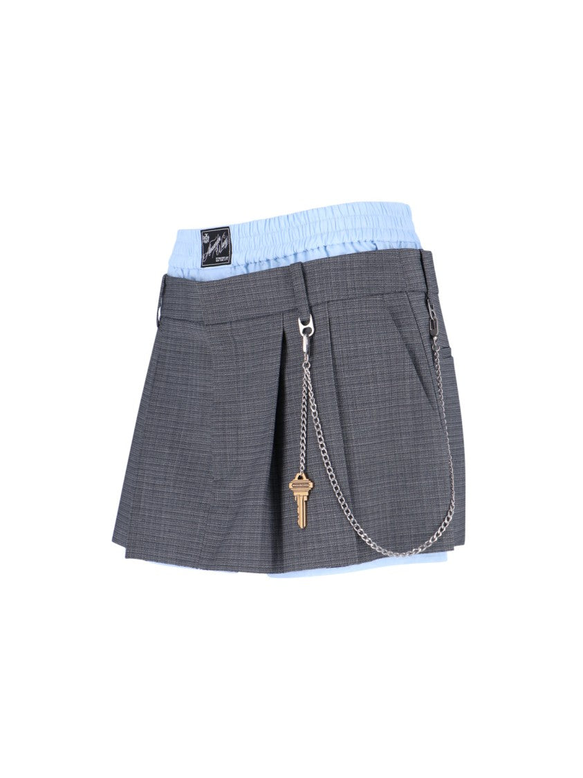 Alexander Wang Tailored Mini Skirt With Logo Patch