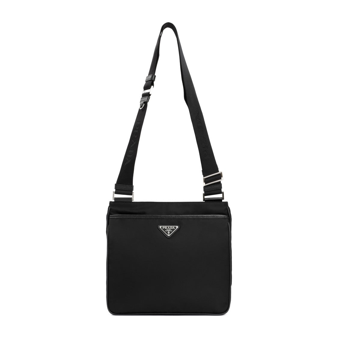Prada Black Re-Nylon And Saffiano Leather Shoulder Bag